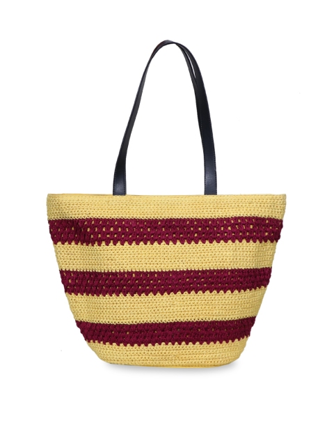 

Diwaah Yellow Oversized Shopper Shoulder Bag with Tasselled