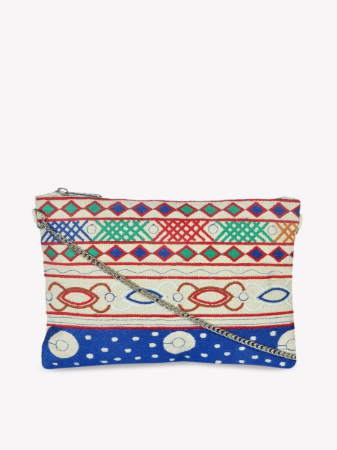 

Diwaah Multicoloured Geometric Printed Shopper Sling Bag, Multi