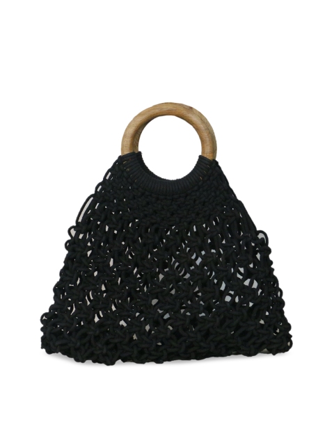 

Diwaah Black Swagger Handheld Bag with Fringed