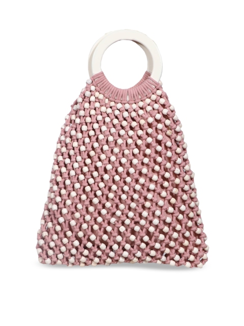

Diwaah Pink Embellished Quilted Handbag