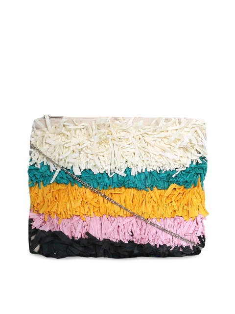 

Diwaah Multicoloured Structured Sling Bag with Tasselled, Multi