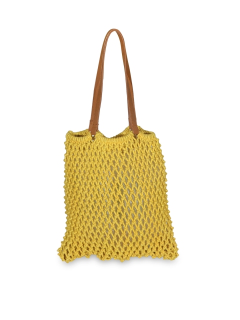 

Diwaah Yellow Structured Tote Bag