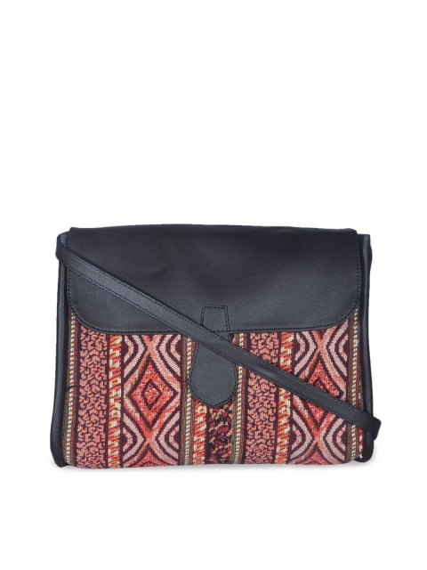 

Diwaah Multicoloured Printed Structured Sling Bag, Multi