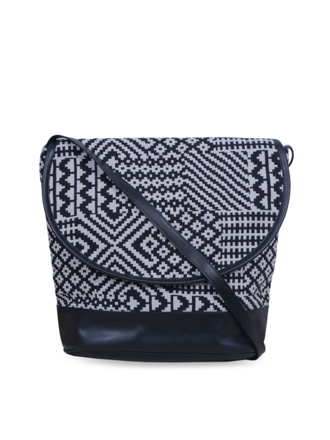 

Diwaah Black Self Design Sling Bag
