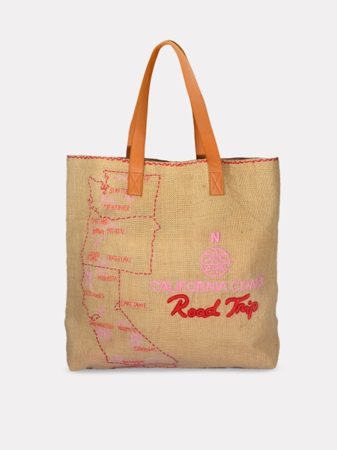 

Diwaah Beige Printed Shopper Pure Cotton Tote Bag