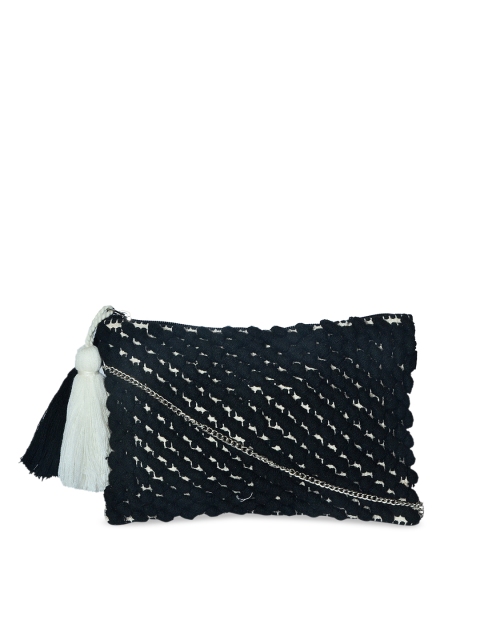 

Diwaah Black Swagger Sling Bag with Tassels
