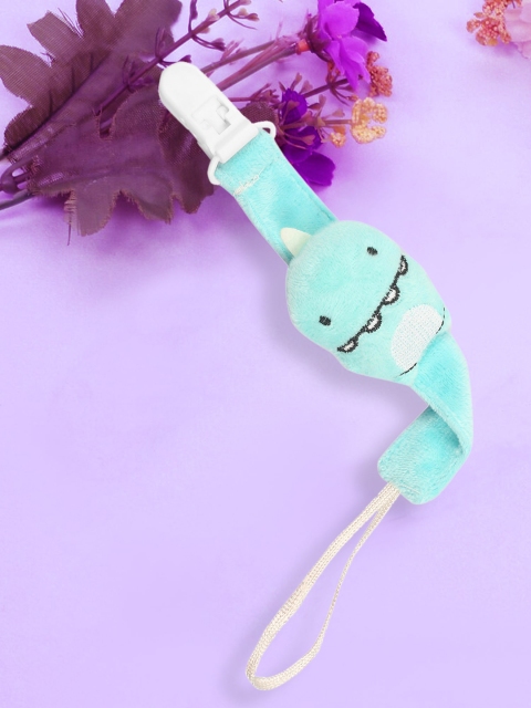 

Baby Moo Infant Kids Blue & White Animal Pacifier Holder