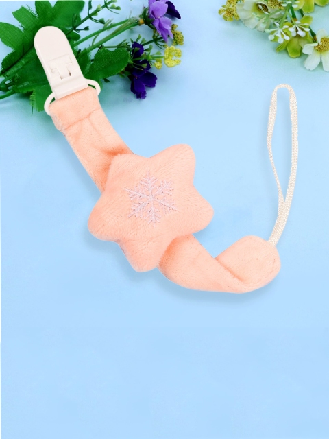 

Baby Moo Infant Kids Peach Coloured Pacifier Holder