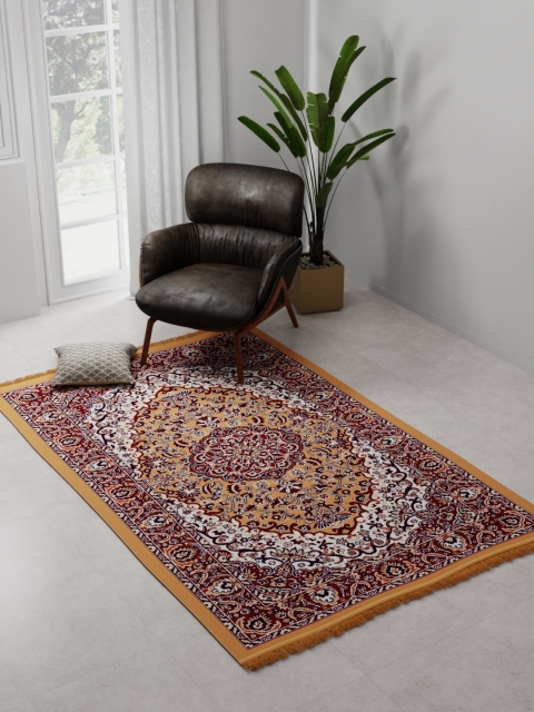 

Raymond Home Beige & Maroon Ethnic Motifs Printed Carpet