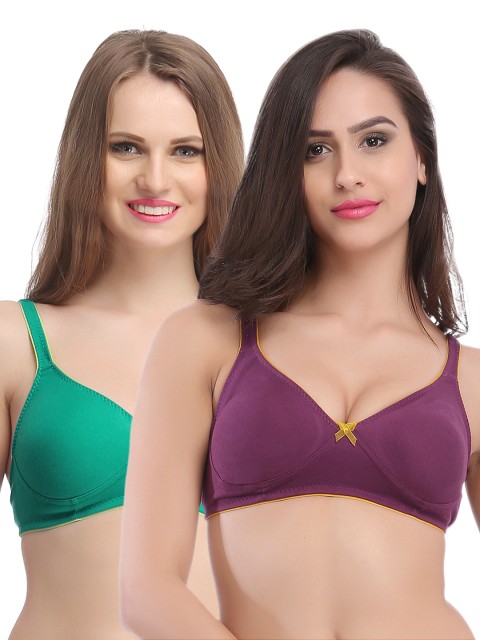 

Clovia Pack of 2 Medium-Coverage Bras BRC584C4040, Purple