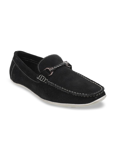 

WALKWAY Men Black Suede Loafers
