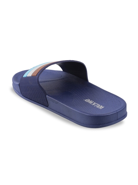 

WALKWAY Men Blue Printed Sliders