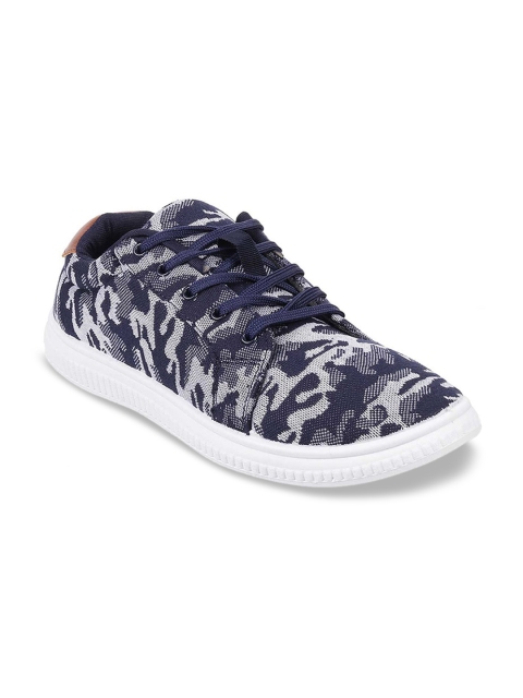 

WALKWAY by Metro Men Blue Printed Regular Sneakers
