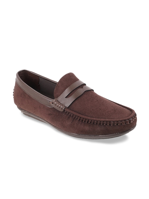 

WALKWAY Men Brown Solid Loafers