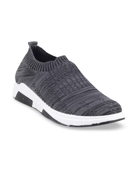 

WALKWAY by Metro Men Grey Woven Design Slip-On Sneakers