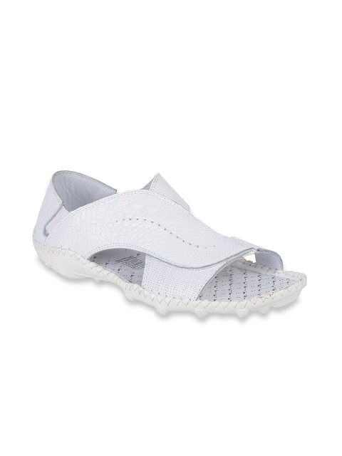 

Metro Men White Leather Comfort Sandals