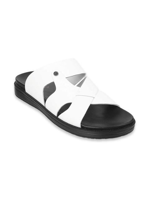 

Metro Men White Leather Comfort Sandals
