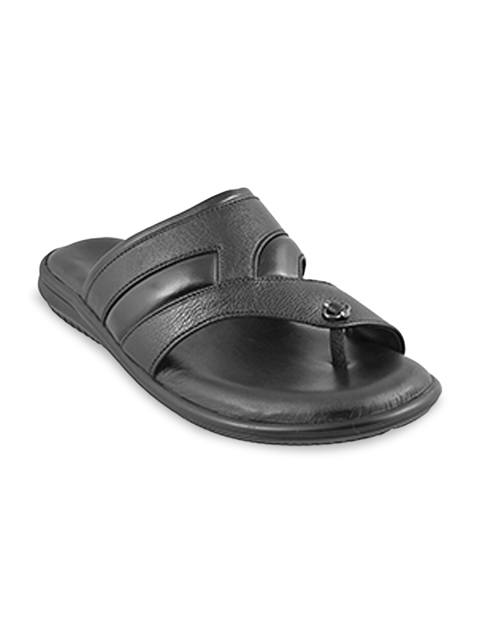 

Metro Men Black Leather Comfort Sandals