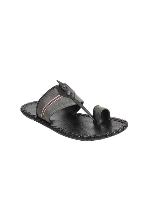 

Metro Men Green & Red Leather Comfort Sandals