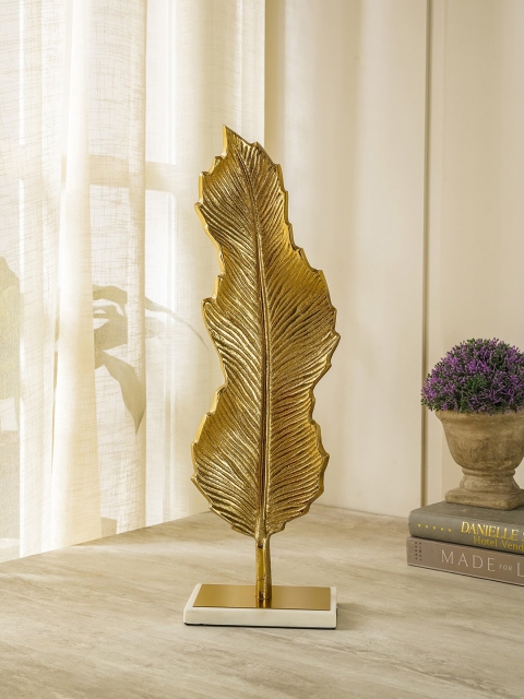 

Pure Home and Living Gold Toned Oak Leaf Stand Showpieces