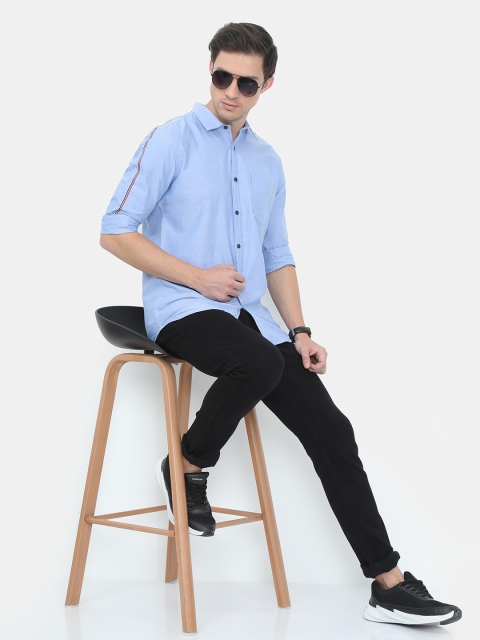 

HERE&NOW Men Blue Slim Fit Opaque Casual Shirt