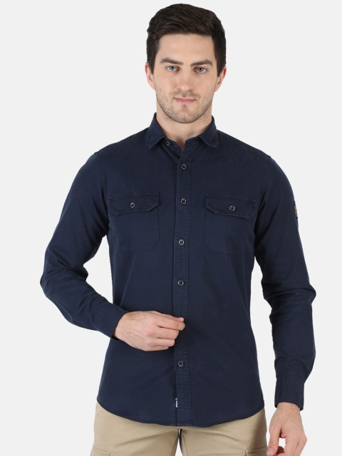 

Monte Carlo Men Blue Classic Slim Fit Opaque Casual Shirt