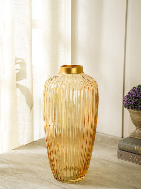 

Pure Home and Living Orange Patterned Glass Vase