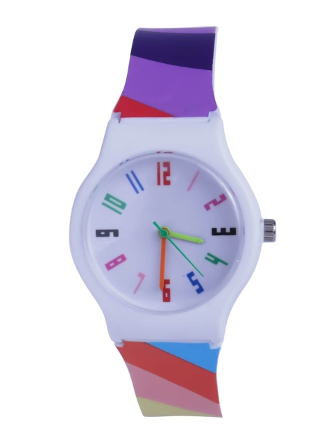 

Spiky Unisex Kids White Printed Dial & White Straps Analogue Multi Function Watch