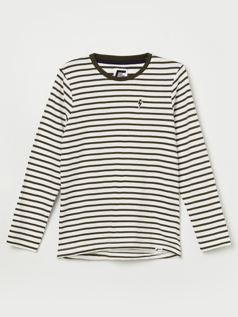 

Fame Forever by Lifestyle Boys Off White Striped Monochrome T-shirt