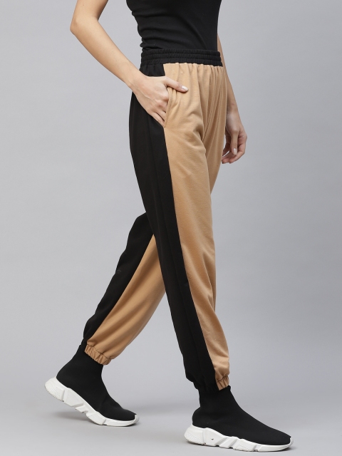 

Laabha Women Beige & Black Solid Track Pant