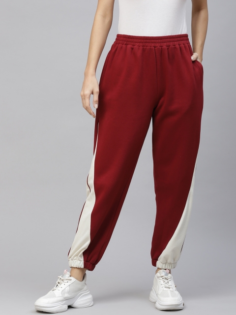 

Laabha Women Maroon Solid Track Pant