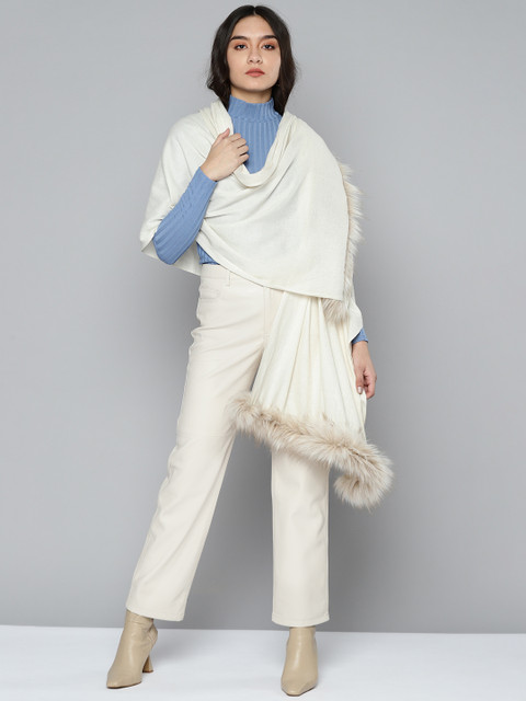 

SASSAFRAS Women Cream-Coloured Stole