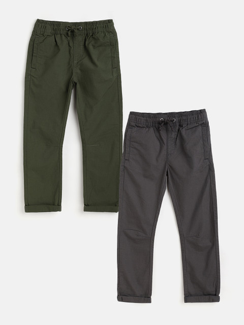 

Marks & Spencer Boys Pack Of 2 Pleated Trousers, Grey