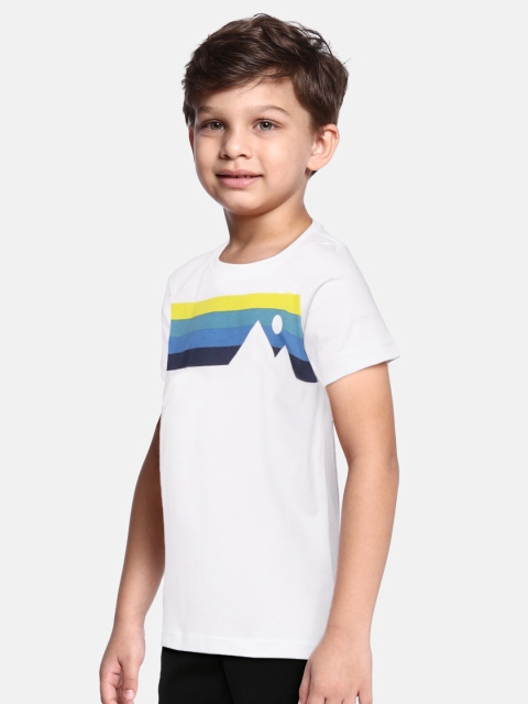

Marks & Spencer Boys White & Blue Striped T-shirt