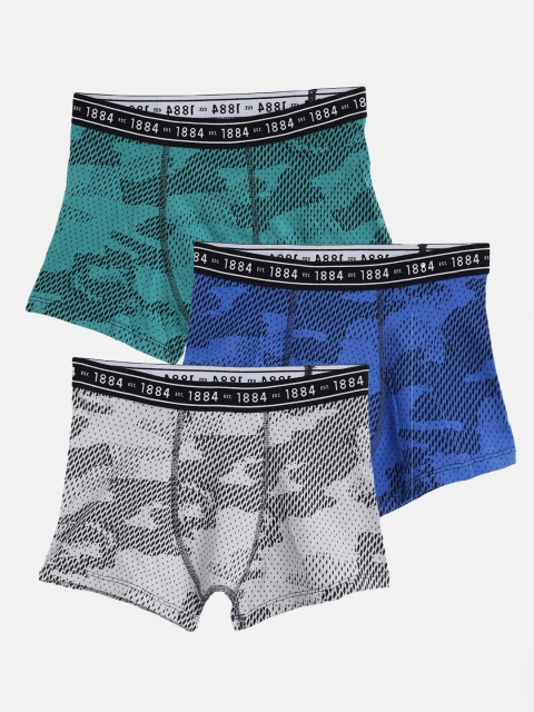 

Marks & Spencer Boys Set of 3 Printed Basic Briefs, Blue