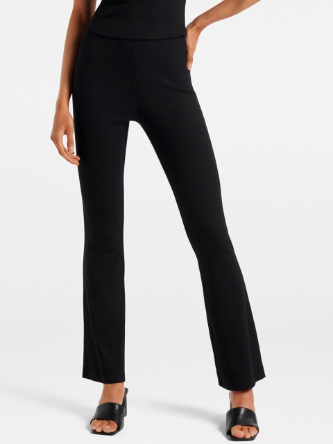 

Forever New Women Black High-Rise Trousers