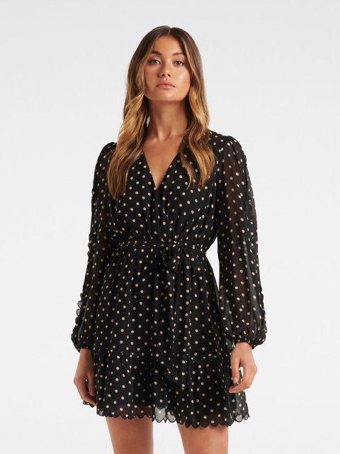 

Forever New Black Shirt Mini Dress