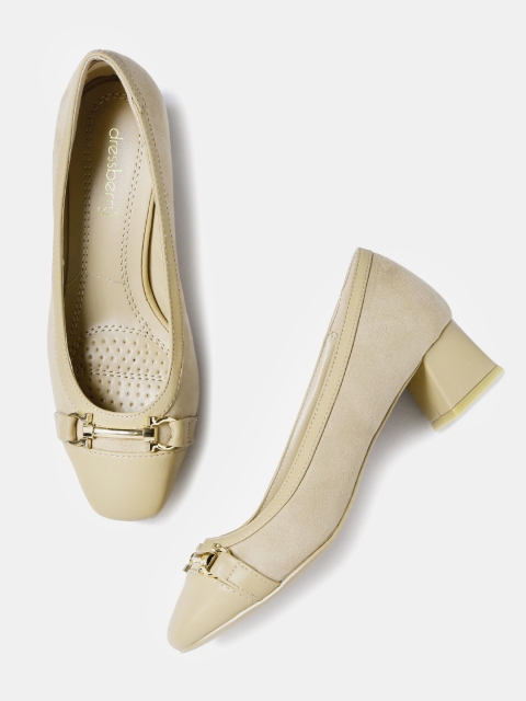 

DressBerry Women Beige Solid Pumps