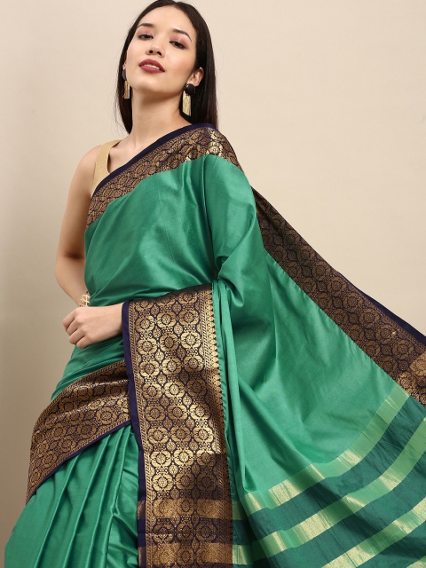 

Anouk Sea Green Woven Design Pure Silk Banarasi Saree