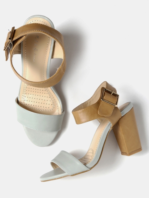 

Mast & Harbour Women Grey Colourblocked Heels