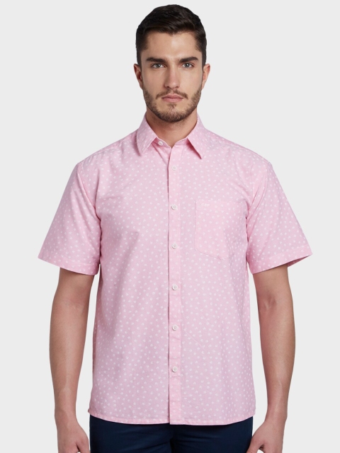 

ColorPlus Men Pink Opaque Printed Casual Cotton Shirt