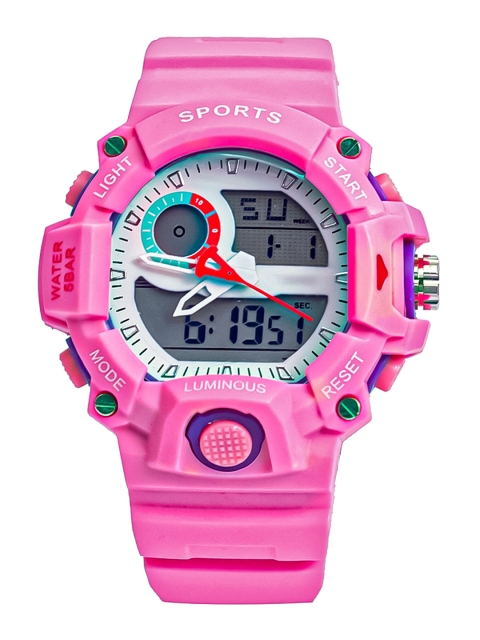 

Spiky Kids Pink Dial & Straps Analogue and Digital Multi Function Watch Z3Diray_Pink_Pur