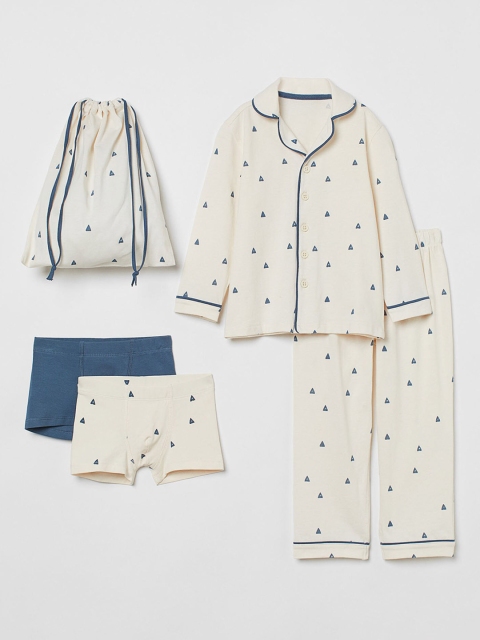 

H&M Boys White 4-piece Cotton Gift Set