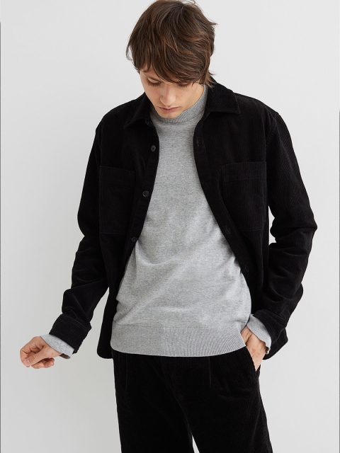 

H&M Men Black & Grey 2-pack Slim Fit Fine-knit Jumpers