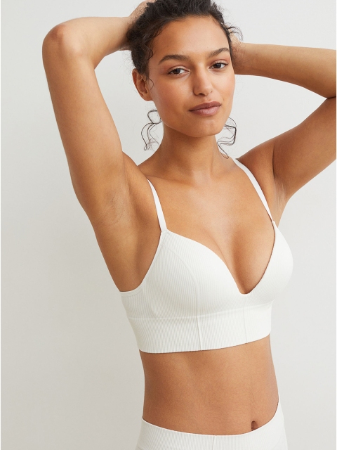 

H&M White Seamless Push-Up Bra - 1013091003