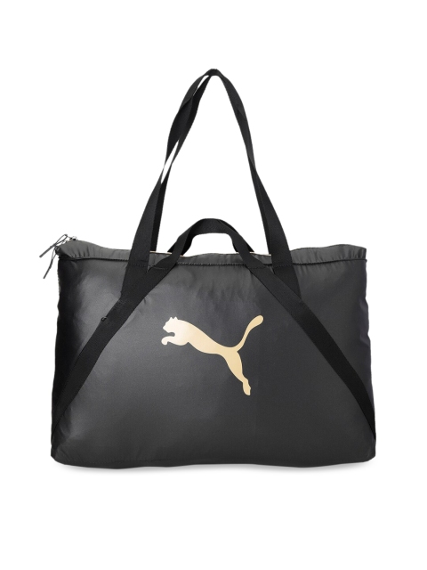 

Puma Black Printed Shopper Athletic Essential Grip Bag