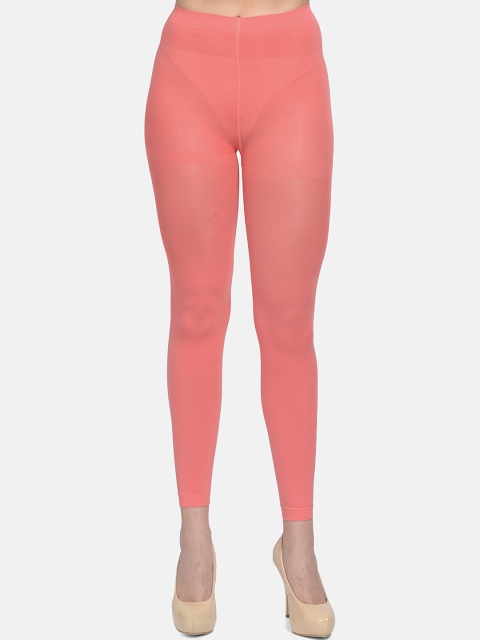 

mod & shy Women Coral Solid Stockings
