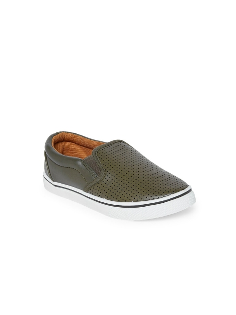 

Pantaloons Junior Boys Olive Green Slip-On Sneakers
