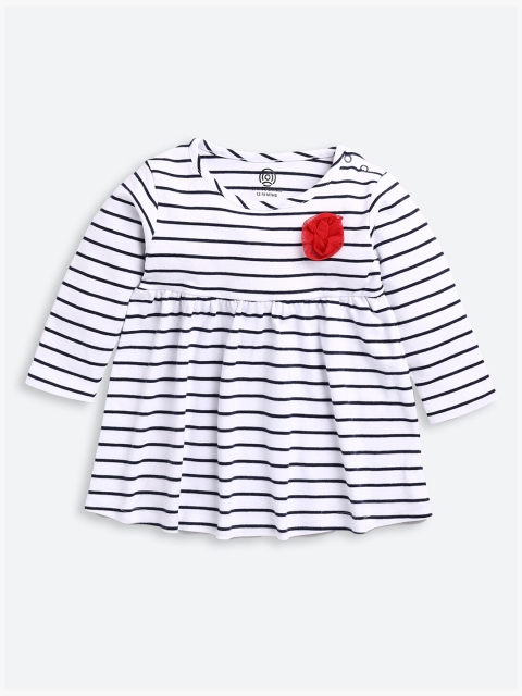 

TAMBOURINE White & Black Striped Pure Cotton Dress
