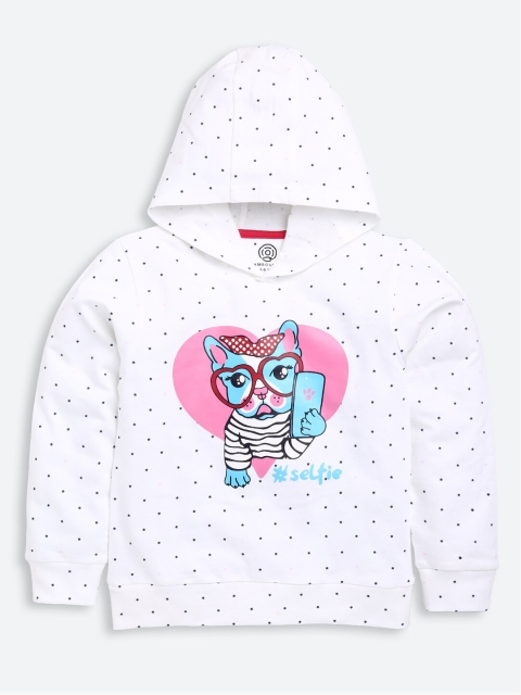 

TAMBOURINE Girls White Printed Sweatshirt